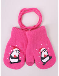 Yo! club téli kesztyű 12 cm - pink/pingvin