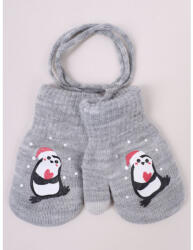  Yo! club téli kesztyű 12 cm - szürke/pingvin