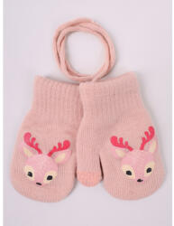  Yo! club téli kesztyű 12 cm - halvány rózsaszín/őzike