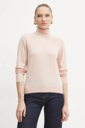 Giorgio Armani gyapjú pulóver könnyű, női, rózsaszín, garbónyakú, 6DYM1K YME3Z - rózsaszín S
