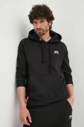 Alpha Industries felső Basic Hoody Small Logo fekete, férfi, nyomott mintás, kapucnis - fekete XXL
