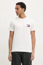 Tommy Jeans t-shirt fehér, férfi, nyomott mintás, DM0DM20346 - fehér XL