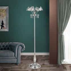 ORION Lampadar, Lampa de podea design clasic LA BOHEME, argintiu antic (Stl 12-1108/4 altsilber/479 Schliff OR)