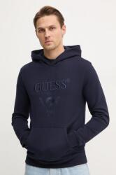 GUESS felső BEAU sötétkék, férfi, nyomott mintás, kapucnis, M5RQ36 KCN01 - sötétkék M
