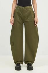 Alpha Industries pamut nadrág Field Pant zöld, magas derekú széles, 148021 - zöld S