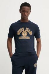 Guess Jeans pamut póló sötétkék, férfi, nyomott mintás, M5RI80 K8HM0 - sötétkék S