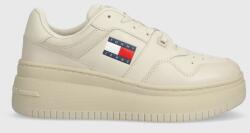 Tommy Hilfiger sportcipő TJW RETRO BASKET FLATFORM ESS bézs, EN0EN02506 - bézs Női 40 - answear - 27 990 Ft