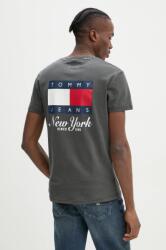 Tommy Jeans t-shirt szürke, férfi, nyomott mintás, DM0DM20346 - szürke S