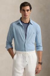 Ralph Lauren pamut ing férfi, legombolt galléros, regular, 710654408 - kék XXL