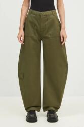 Alpha Industries pamut nadrág Field Pant zöld, magas derekú széles, 148021 - zöld M