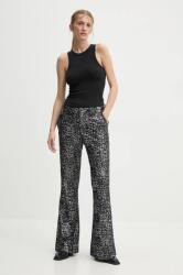 Zadig&Voltaire nadrág női, fekete, magas derekú trapéz, WWPA00808 - fekete 36 - answear - 141 990 Ft