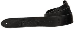 PRS 2" Leather Strap, Embossed Birds, Black