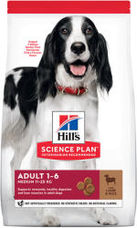 Hill's Science Plan 18kg Hill's Science Plan Adult 1-6 Medium bárány & rizs száraz kutyatáp-14+4kg ingyen!
