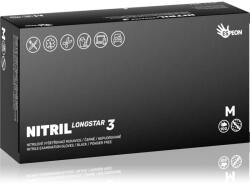 Espeon Gloves Nitril Longstar3 Black púdermentes nitrilkesztyű méret M 2x50 db