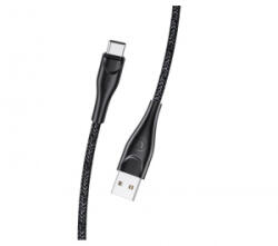 USAMS SJ395USB01 USB-C adat és töltőkábel fekete (1324430)