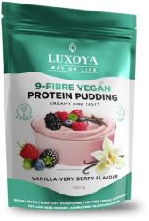 LUXOYA 9-Fiber Vegan Protein Pudding Creamy And Tasty 450g DOY - Vanilla-Very Berry Flavour