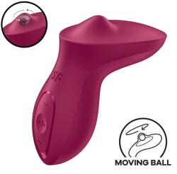 Satisfyer Stimulator Exciterrr, 10 Moduri Vibratii, 13 Moduri de Miscare Bila, Silicon, USB, Burgundy Vibrator