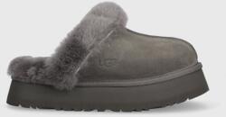 Ugg papuci din piele întoarsă Disquette culoarea gri, 1122550 9BYX-KLD04M_90X (1122550.CHRC)