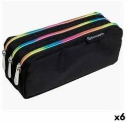 Exacompta Penar Școlar Exacompta Rainbow Negru 22, 5 x 8 x 10 cm (6 Unități)