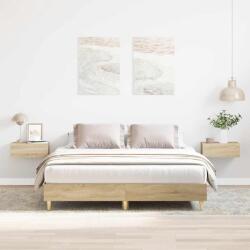 vidaXL sonoma tölgy színű szerelt fa ágykeret matrac nélkül 150x200 cm (3328710)