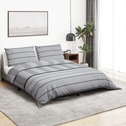 vidaXL szürke pamut ágyneműhuzat-garnitúra 135 x 200 cm (136439)