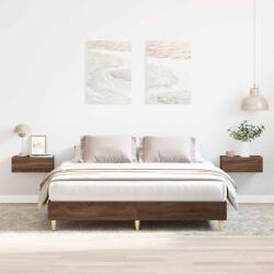 vidaXL barna tölgy színű szerelt fa ágykeret matrac nélkül 140x200 cm (3328723) - vidaxl