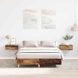 vidaXL antik fa szerelt fa ágykeret matrac nélkül 120x200 cm (861037)