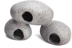 Happet roci cu peșteră, decor acvariu și terariu (Lățime: 60 mm; Înălțime: 90 mm; Lungime: 150 mm | Gri)