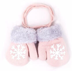  Yo! club téli kesztyű 10 cm - halvány rózsaszín/hópihe - babyshopkaposvar