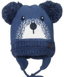  Minimanó téli kötött sapka (46-48) - Kék Maci