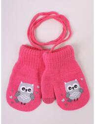  Yo! club téli kesztyű 12 cm - pink/bagoly