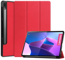 LEATHER Flip tok Lenovo Tab P12 Pro piros