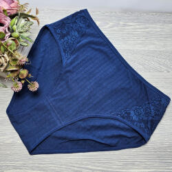 MST Magas derekú BORDÁZOTT női alsó EXTRA méret (mama bugyi) 5XL, Kék 82176