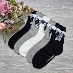 Aura Via Női zokni francia buldog mintás 5 pár/cs NP5699 35-38 82250