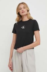 Calvin Klein Jeans pamut póló női, fekete, J20J223113 - fekete L