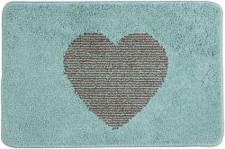 Clayre & Eef Covoras baie textil albastru maro 58x38x1 cm (BM0007BL) Covor baie