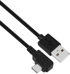 Stansson CZ-235-D 0.5 m, USB 2.0, USB A apa - 90°-os USB C apa Fekete kábel (CZ-235-D)
