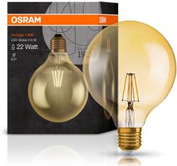 OSRAM Vintage átlátszó üveg búra/2, 8W/225lm/2500K/E27 LED gömb izzó