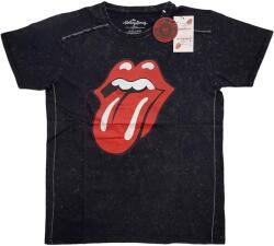 The Rolling Stones Ing Classic Tongue (Wash Collection) Unisex Black 2XL (RSSWASH02MB05)