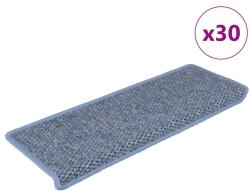 vidaXL Самозалепващи стелки за стълби вид сизал 30 бр 65x21x4 см сини (3365886)