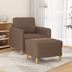 vidaXL barna szövet kanapéfotel lábtartóval 60 cm (3201187)