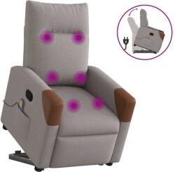 vidaXL tópszínű szövet dönthető masszázs- és állófotel (3324019)