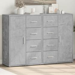vidaXL 2 db betonszürke szerelt fa tálalószekrény 60 x 31 x 84 cm (3276591)