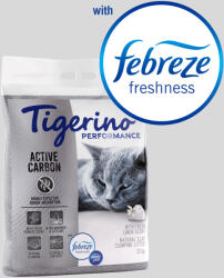 Tigerino Tigerino 10% reducere! 2 x 12/14 l/kg Nisip pisici - Performance Active Carbon Ambi Pur Freshness Parfum de rufe proaspăt spălate (2 12 kg)