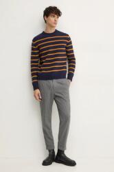 Benetton gyapjú pulóver férfi, sötétkék, 103MK107U - sötétkék L