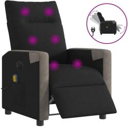 vidaXL fekete szövet elektromos dönthető masszázsfotel (3324087) - pepita