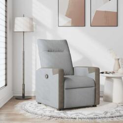 vidaXL világosszürke szövet dönthető fotel (4104839) - pepita