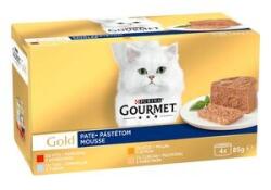 Gourmet GOLD Pástétom nedves macskaeledel 4x85g , ( marha-tonhal-máj-pulyka )