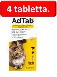 Elanco AdTab rágótabletta macskáknak 4db tabletta , ( 2-8kg. cicáknak )