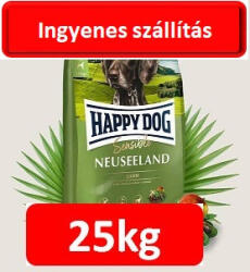 Happy Dog Supreme sensibile Neuseeland (12, 5+12, 5=25kg) , Ingyenes szállítás